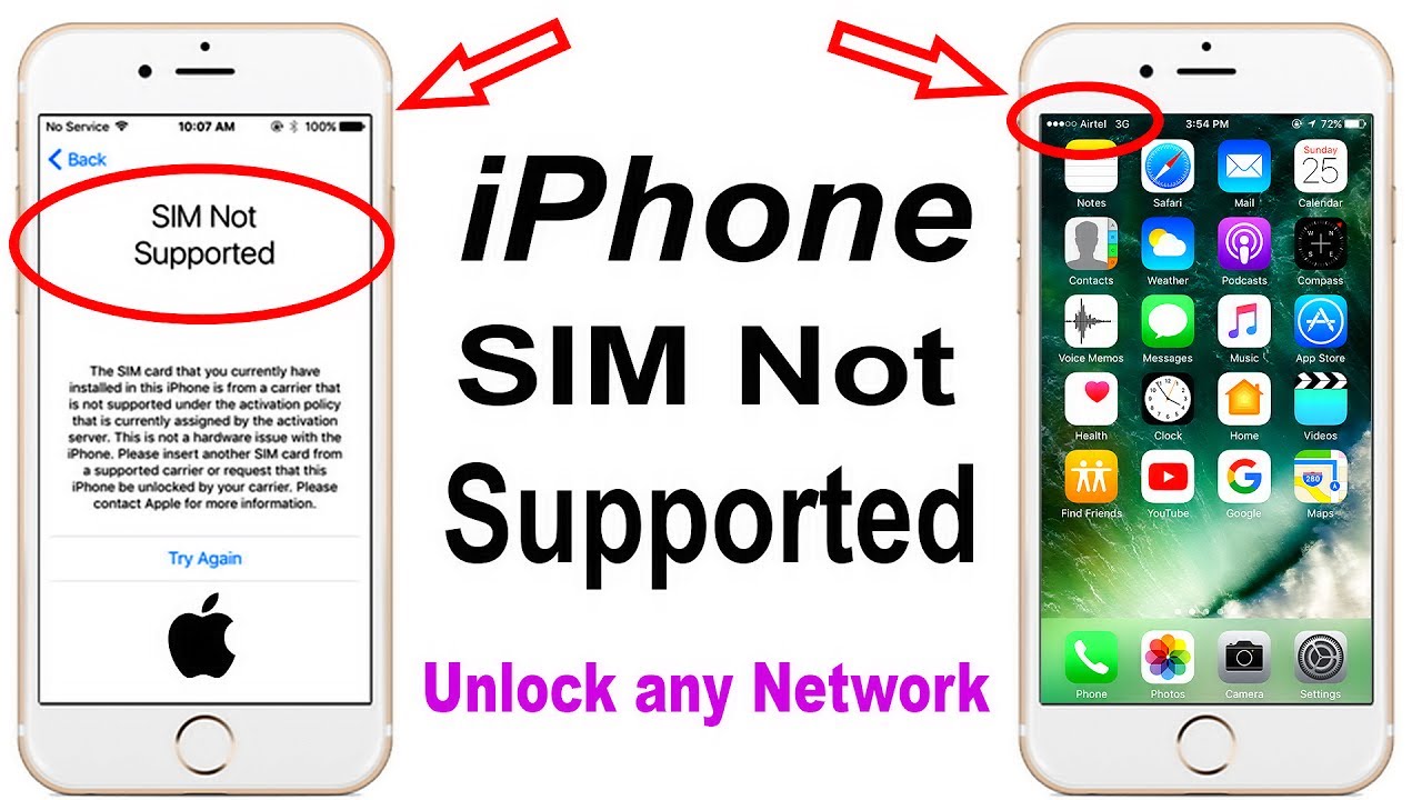 sim not supported after unlock
